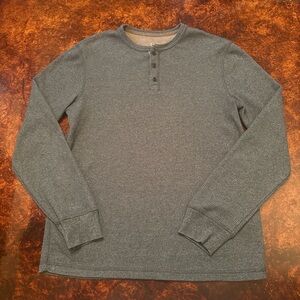 George Men's Charcoal green Long-Sleeve Henley Thermal Shirt